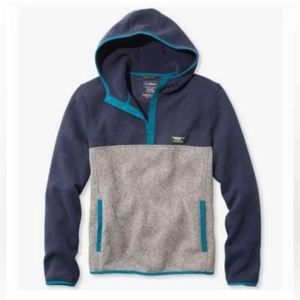 L.L.Bean Hooded Pullover Sweater Fleece